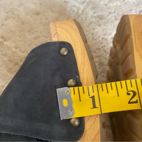 Kork-Ease Tatum Wooden Platform Lug Sole Sandals Open Toe Criss Cross Black: 10M - Picture 8 of 11